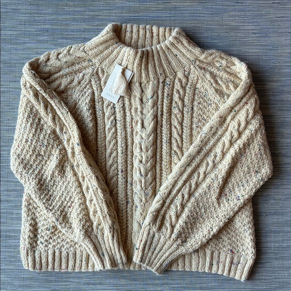 NWT Doen Serena Cable Sweater in Cream - Picture 5 of 8